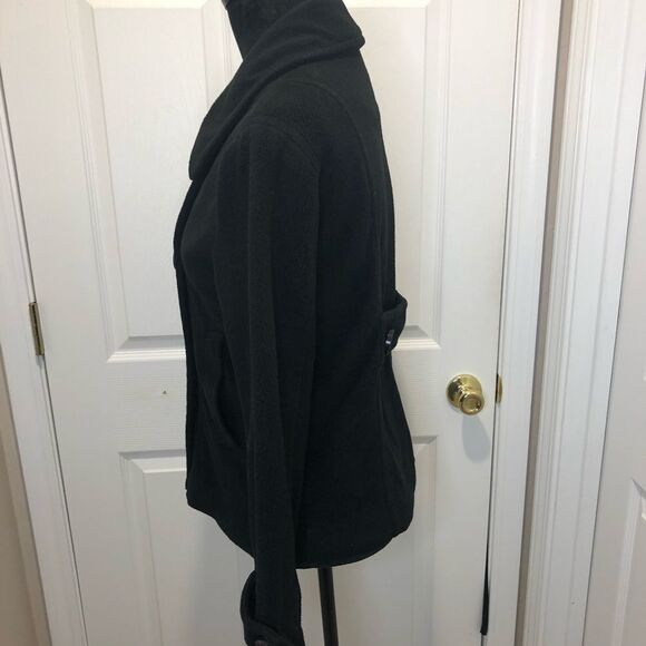 Papaya black button front winter pea coat size small - Picture 3 of 13